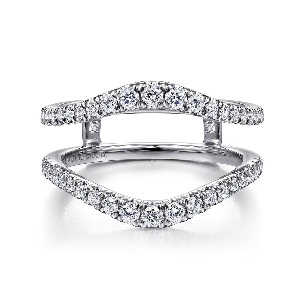 14K White Gold Diamond Ring Enhancer — Gabriel & Co. AN14749M-W44JJ