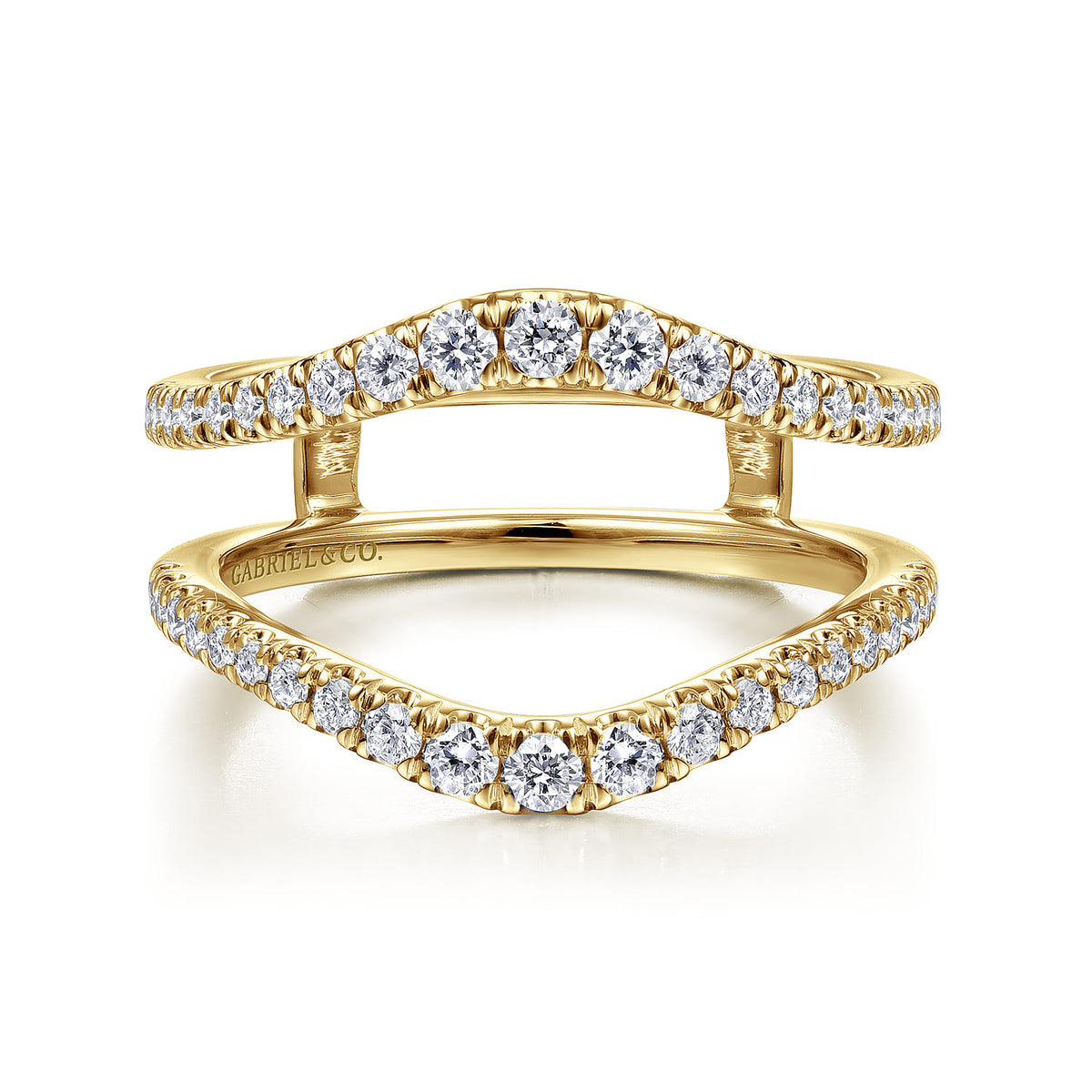 14K Yellow Gold Diamond Ring Enhancer — Gabriel & Co. AN14749M-Y44JJ