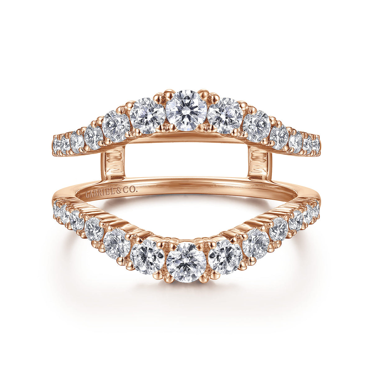 14K Rose Gold Diamond Ring Enhancer — Gabriel & Co. AN14750M-K44JJ