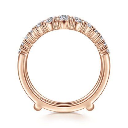 14K Rose Gold Diamond Ring Enhancer — Gabriel & Co. AN14750M-K44JJ