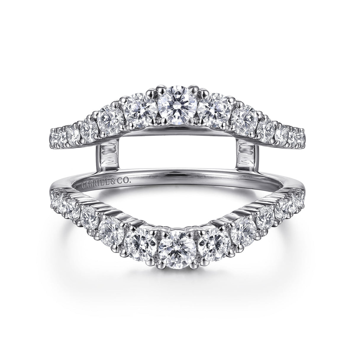 14K White Gold Diamond Ring Enhancer — Gabriel & Co. AN14750M-W44JJ