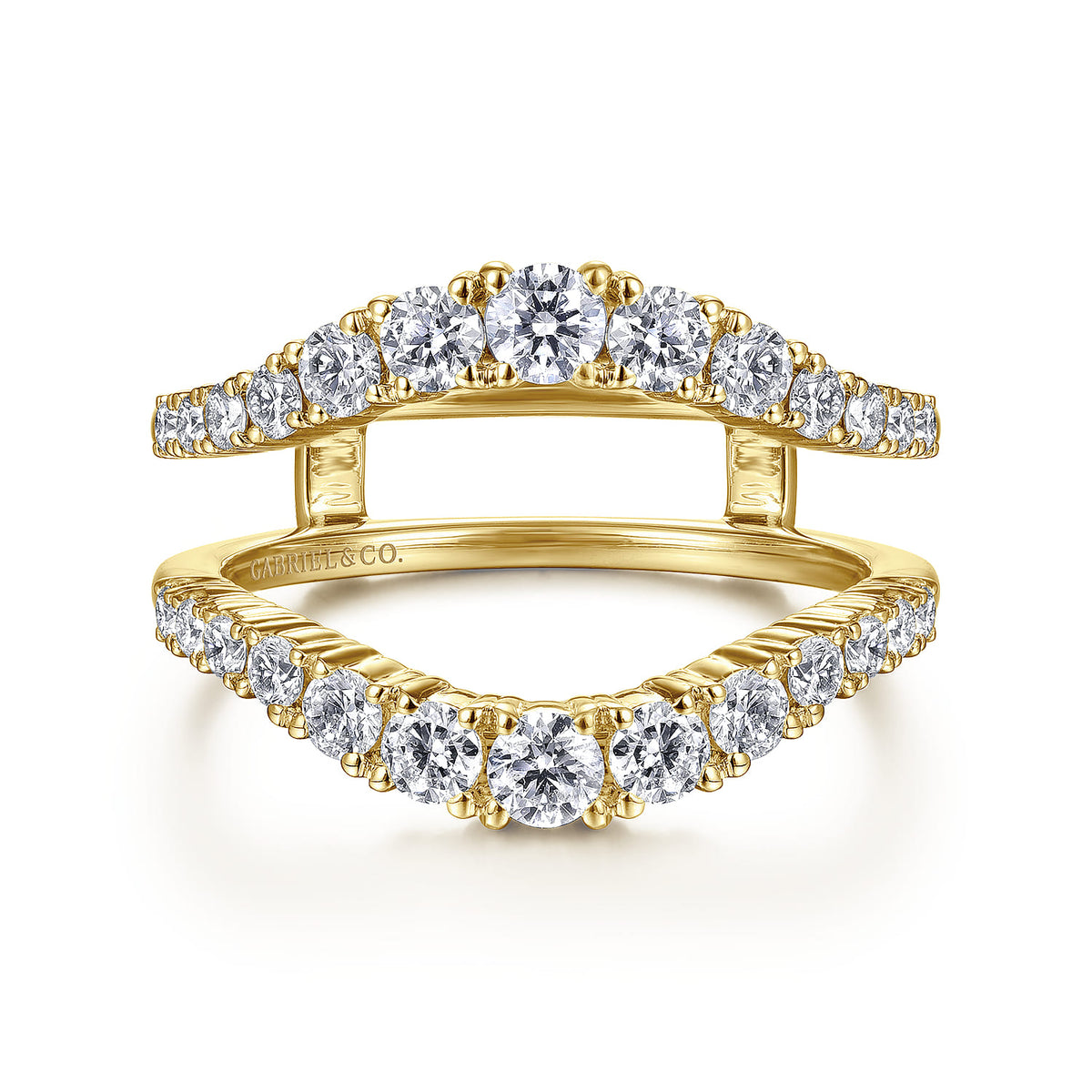 14K Yellow Gold Diamond Ring Enhancer — Gabriel & Co. AN14750M-Y44JJ