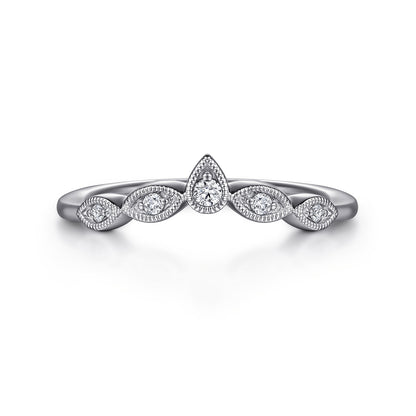 Vintage Inspired Platinum Curved Diamond Anniversary Band — Gabriel & Co. AN15566PT4JJ