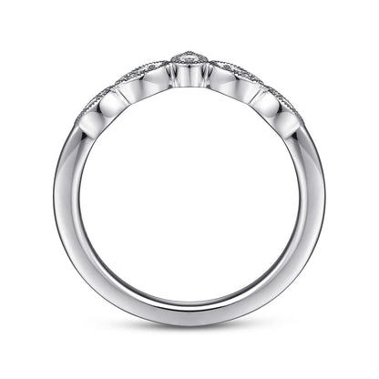 Vintage Inspired Platinum Curved Diamond Anniversary Band — Gabriel & Co. AN15566PT4JJ