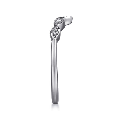 Vintage Inspired Platinum Curved Diamond Anniversary Band — Gabriel & Co. AN15566PT4JJ