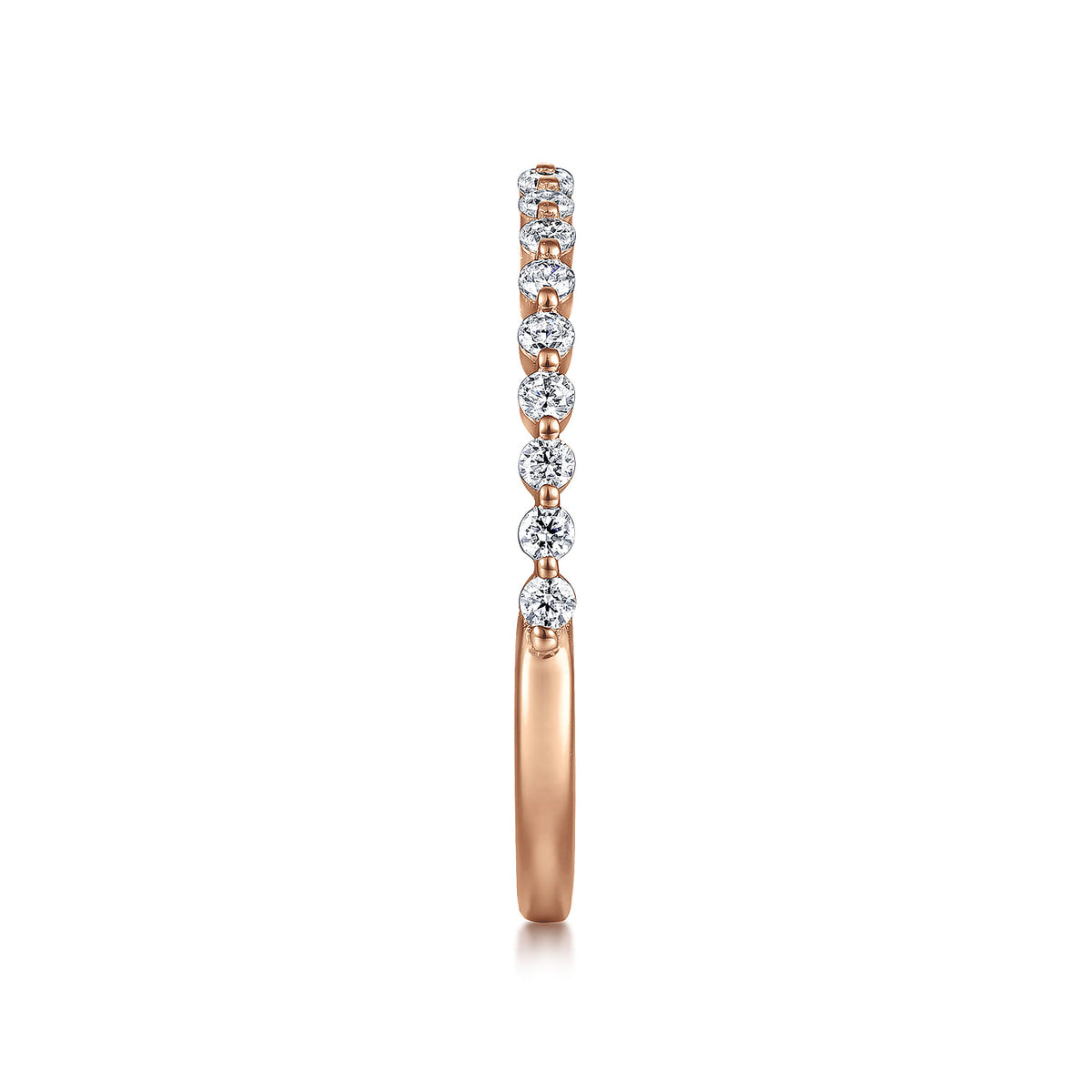 14K Rose Gold Single Prong Diamond Anniversary Band — Gabriel & Co. AN15745K44JJ