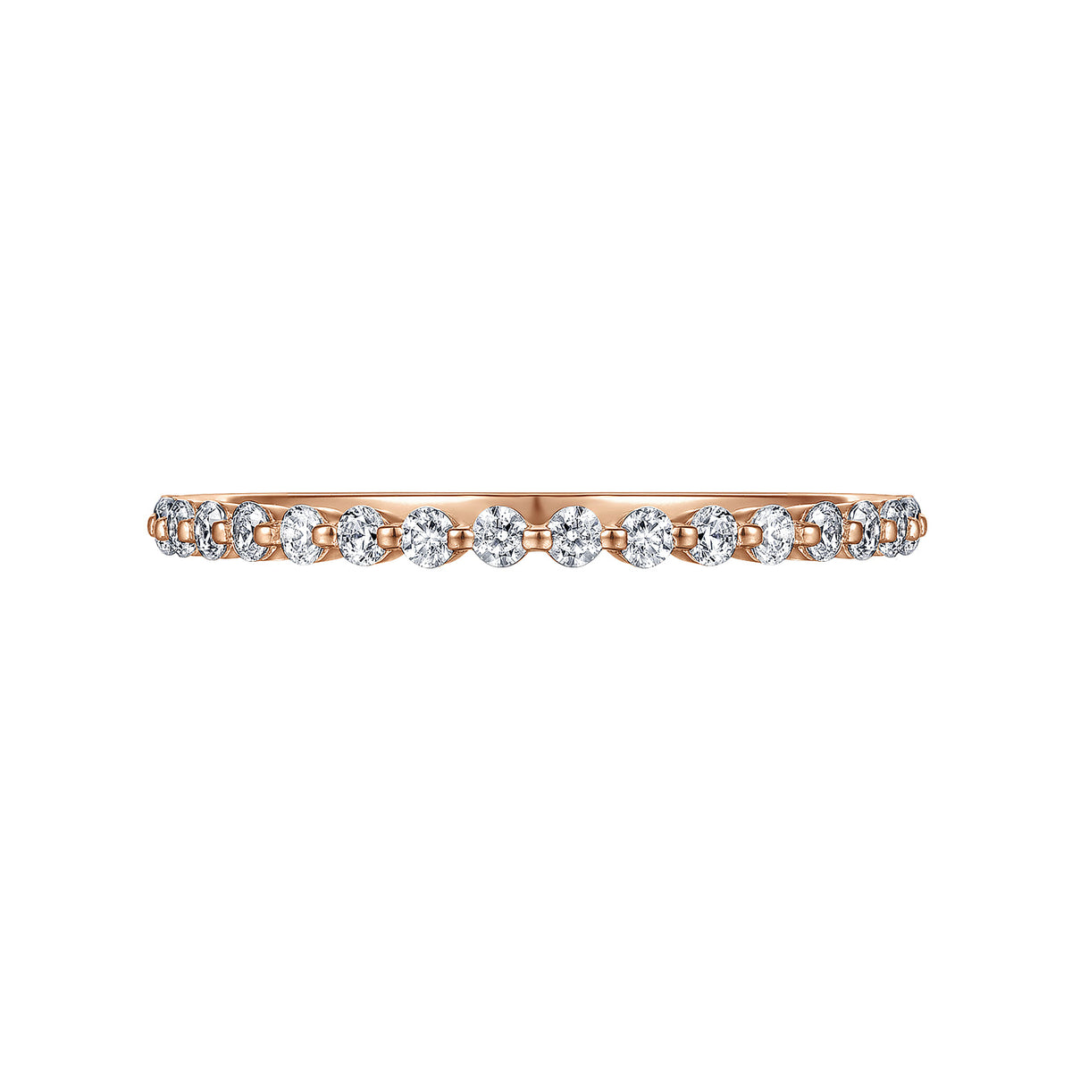 14K Rose Gold Single Prong Diamond Anniversary Band — Gabriel & Co. AN15745K44JJ