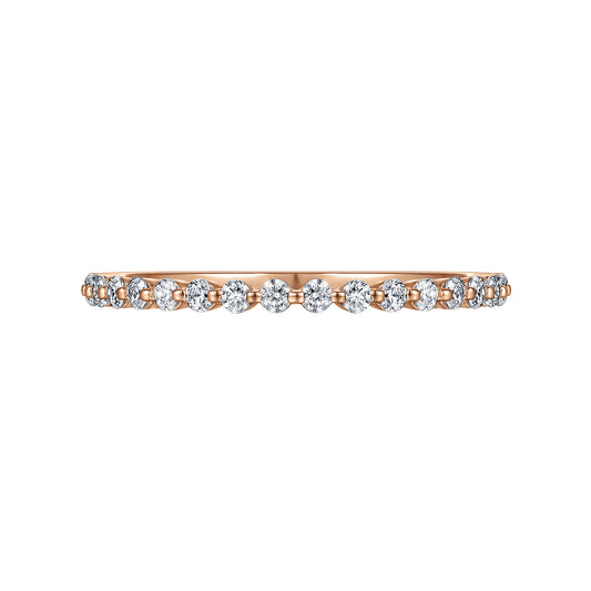 14K Rose Gold Single Prong Diamond Anniversary Band — Gabriel & Co. AN15745K44JJ