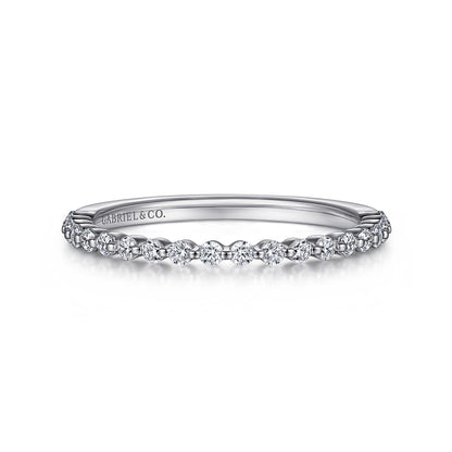 Platinum Single Prong Diamond Anniversary Band — Gabriel & Co. AN15745PT4JJ
