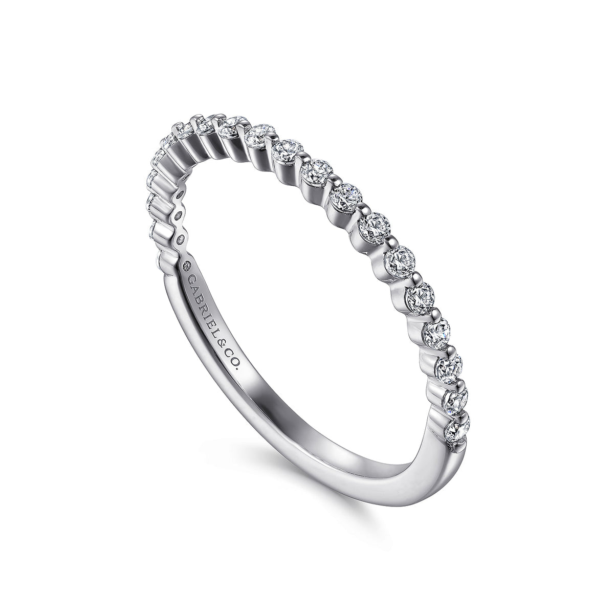 Platinum Single Prong Diamond Anniversary Band — Gabriel & Co. AN15745PT4JJ