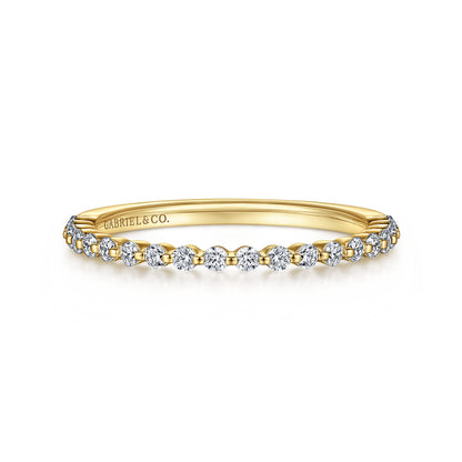 14K Yellow Gold Single Prong Diamond Anniversary Band — Gabriel & Co. AN15745Y44JJ