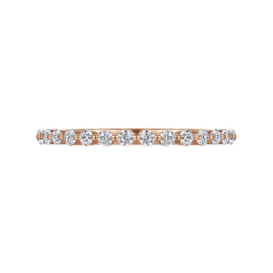 14K Rose Gold Single Prong Diamond Anniversary Band — Gabriel & Co. AN15746K44JJ