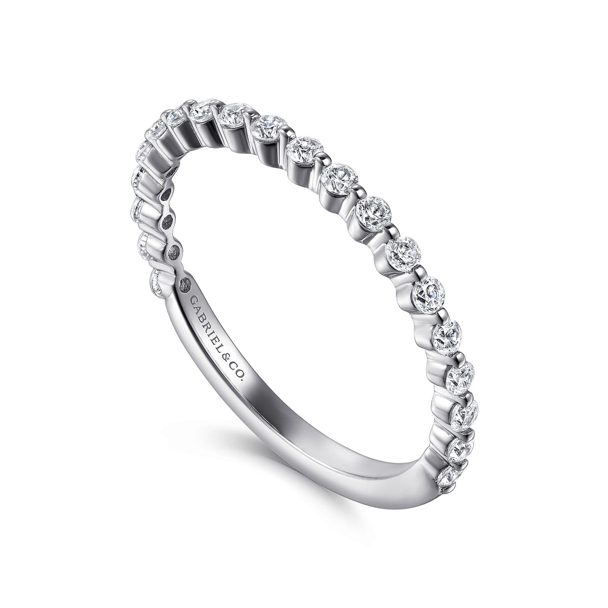 Platinum Single Prong Diamond Anniversary Band — Gabriel & Co. AN15746PT4JJ