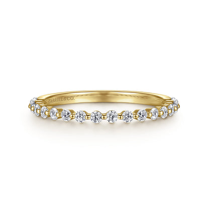 14K Yellow Gold Single Prong Diamond Anniversary Band — Gabriel & Co. AN15746Y44JJ