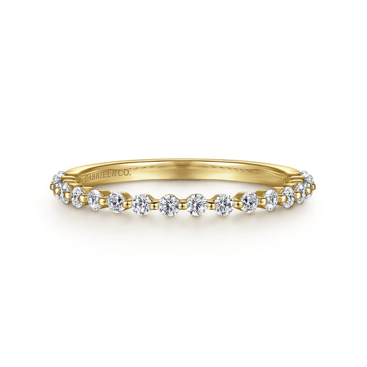 14K Yellow Gold Single Prong Diamond Anniversary Band — Gabriel & Co. AN15746Y44JJ