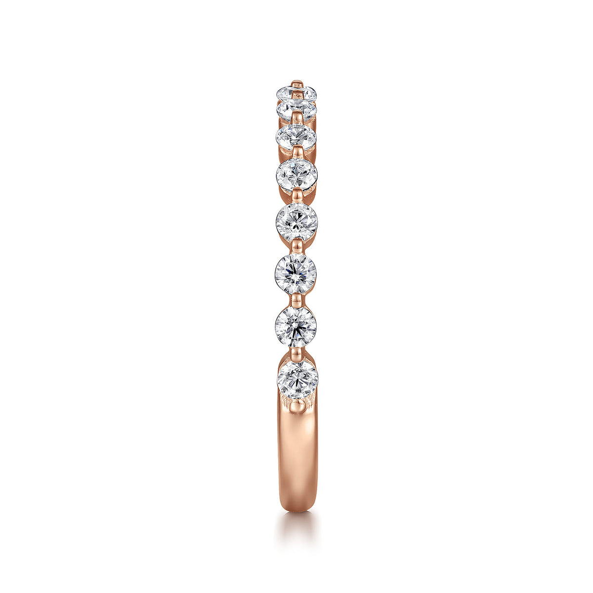 14K Rose Gold Single Prong Diamond Anniversary Band — Gabriel & Co. AN15747K44JJ