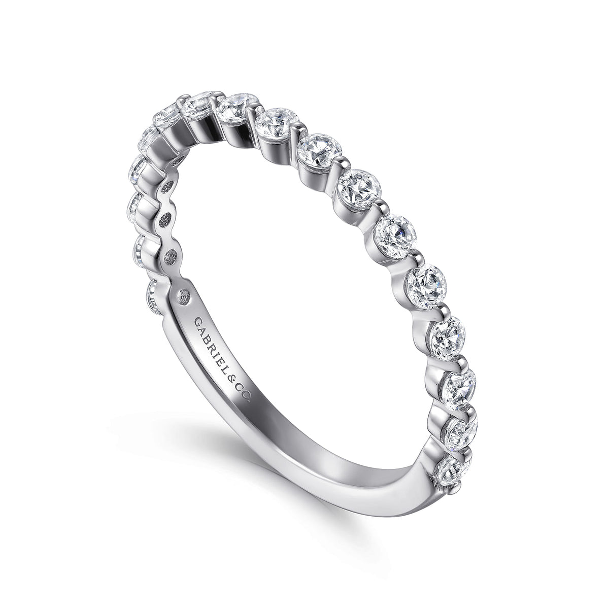 Platinum Single Prong Diamond Anniversary Band — Gabriel & Co. AN15747PT4JJ