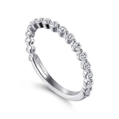 Platinum Single Prong Diamond Anniversary Band — Gabriel & Co. AN15747PT4JJ
