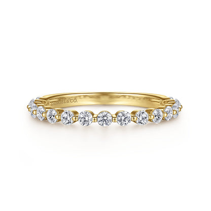14K Yellow Gold Single Prong Diamond Anniversary Band — Gabriel & Co. AN15747Y44JJ