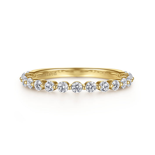 14K Yellow Gold Single Prong Diamond Anniversary Band — Gabriel & Co. AN15747Y44JJ