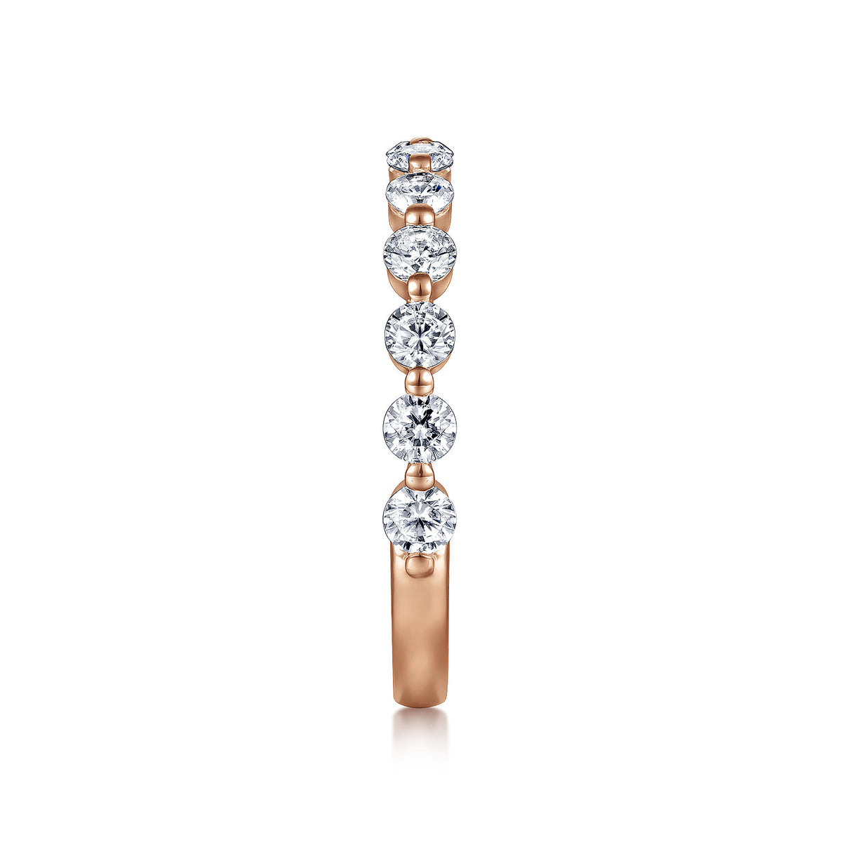 14K Rose Gold Single Prong Diamond Anniversary Band — Gabriel & Co. AN15748K44JJ