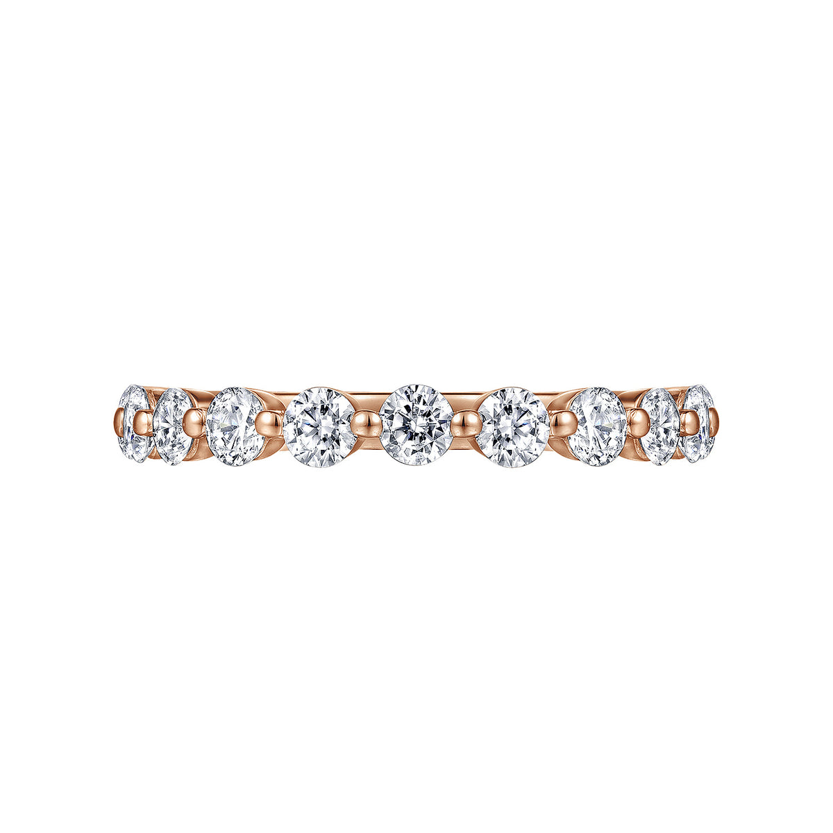 14K Rose Gold Single Prong Diamond Anniversary Band — Gabriel & Co. AN15748K44JJ