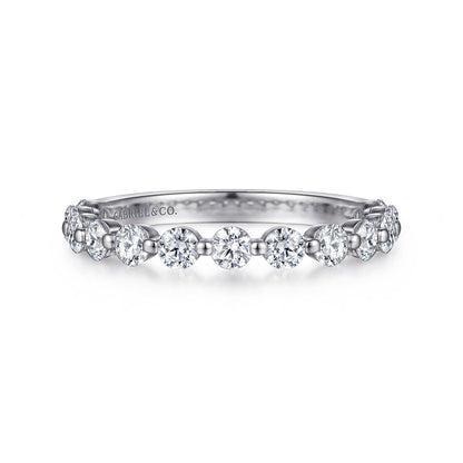 Platinum Single Prong Diamond Anniversary Band — Gabriel & Co. AN15748PT4JJ