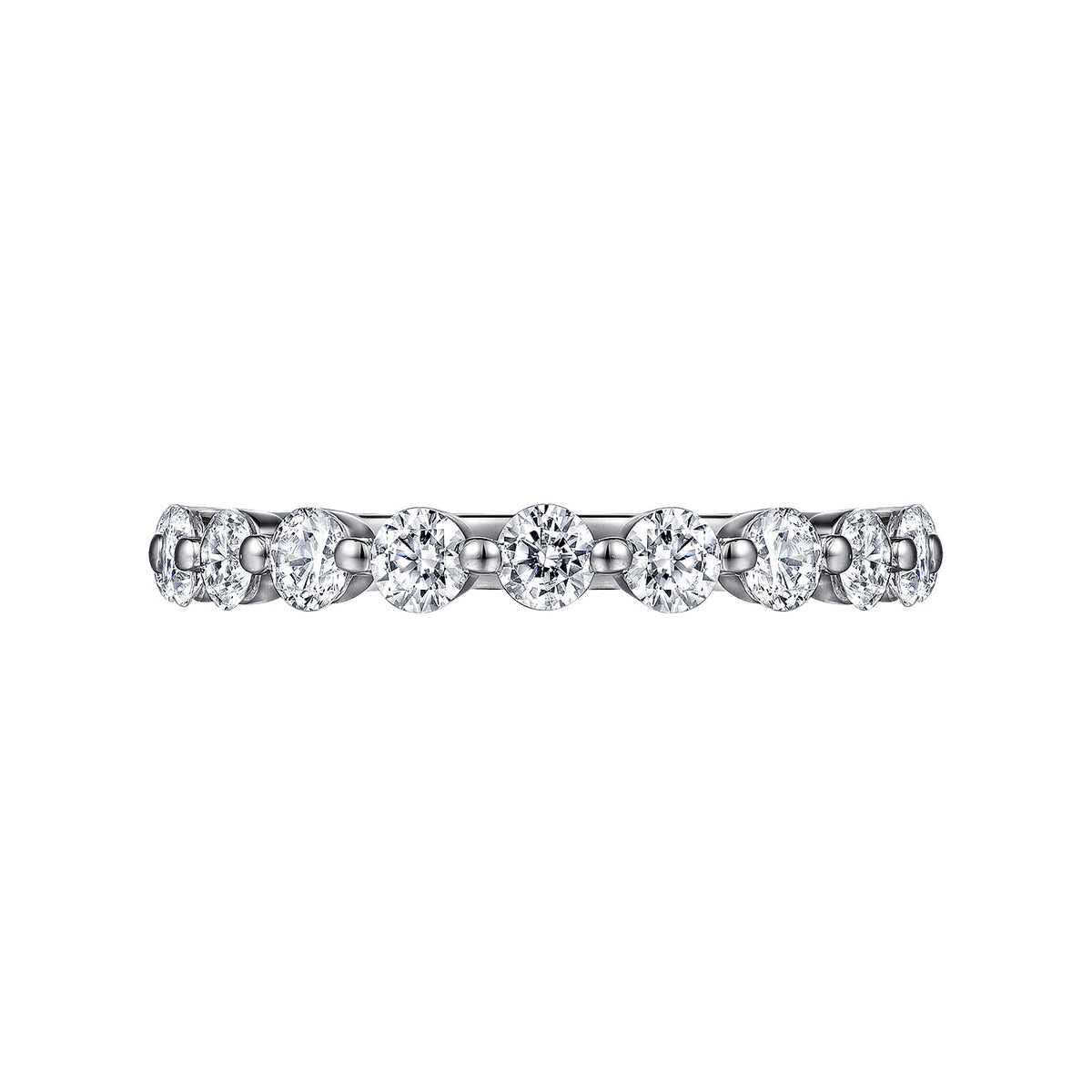 Platinum Single Prong Diamond Anniversary Band — Gabriel & Co. AN15748PT4JJ