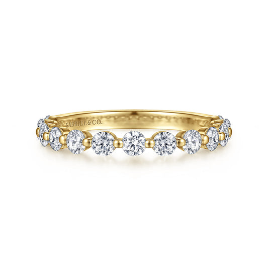 14K Yellow Gold Single Prong Diamond Anniversary Band — Gabriel & Co. AN15748Y44JJ