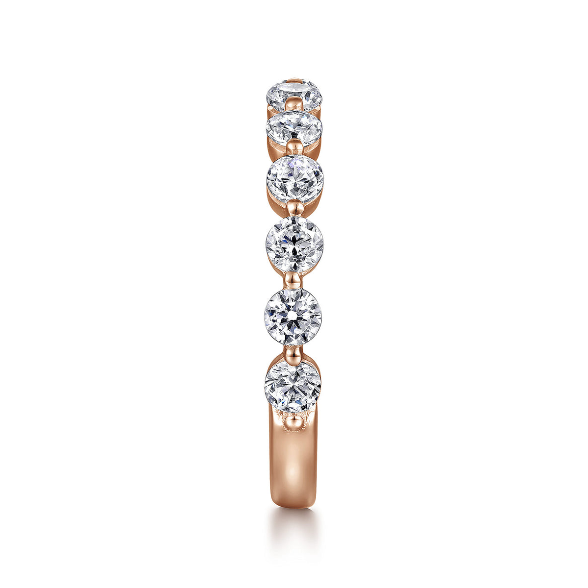 14K Rose Gold Single Prong Diamond Anniversary Band — Gabriel & Co. AN15749K44JJ
