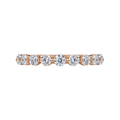 14K Rose Gold Single Prong Diamond Anniversary Band — Gabriel & Co. AN15749K44JJ