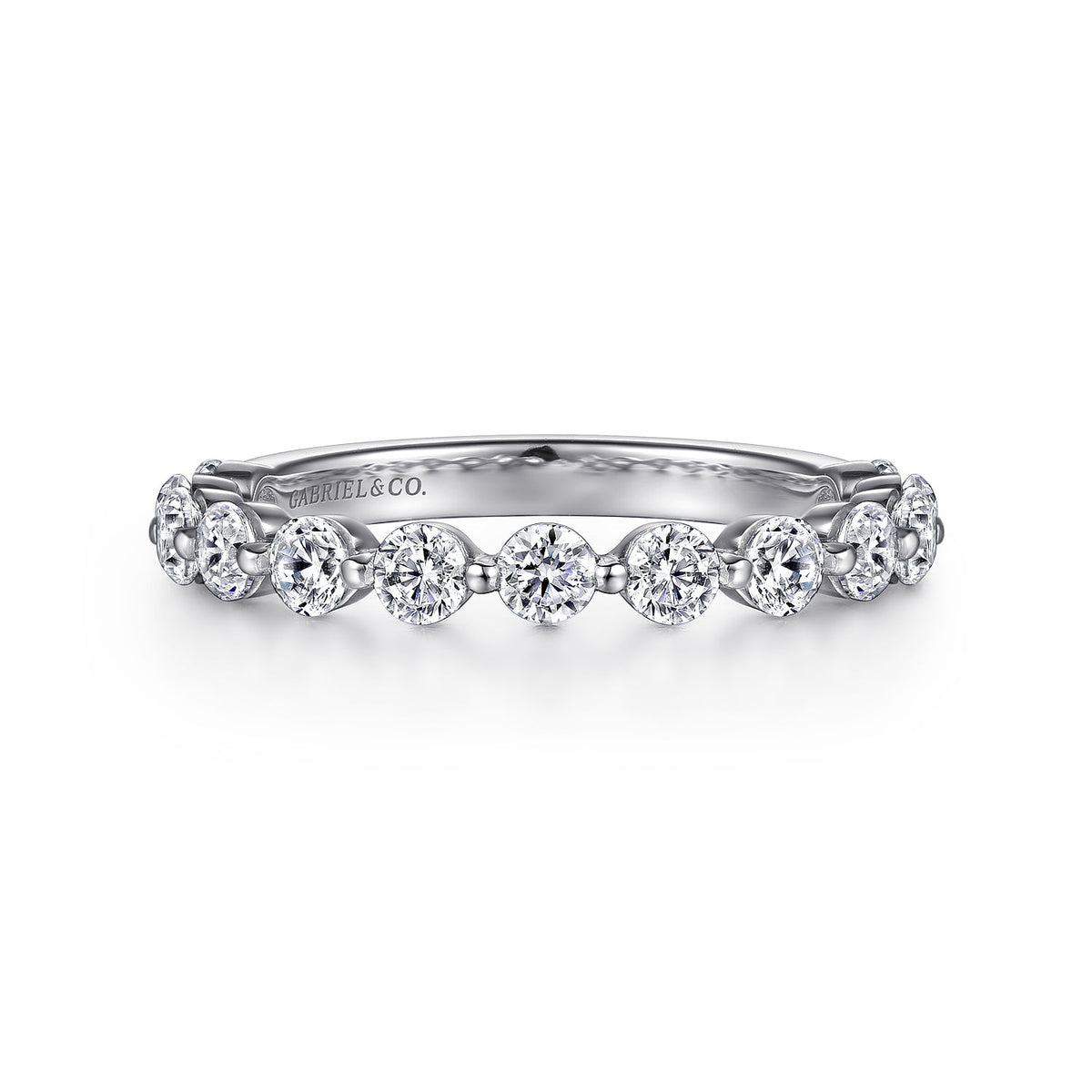 Platinum Single Prong Diamond Anniversary Band — Gabriel & Co. AN15749PT4JJ