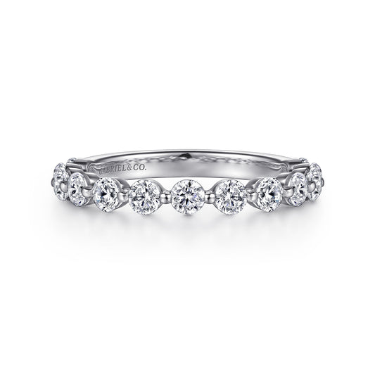 Platinum Single Prong Diamond Anniversary Band — Gabriel & Co. AN15749PT4JJ