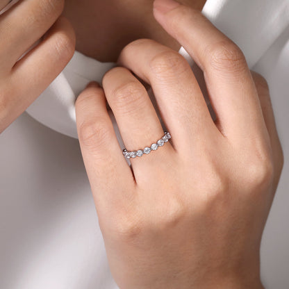 Platinum Single Prong Diamond Anniversary Band — Gabriel & Co. AN15749PT4JJ