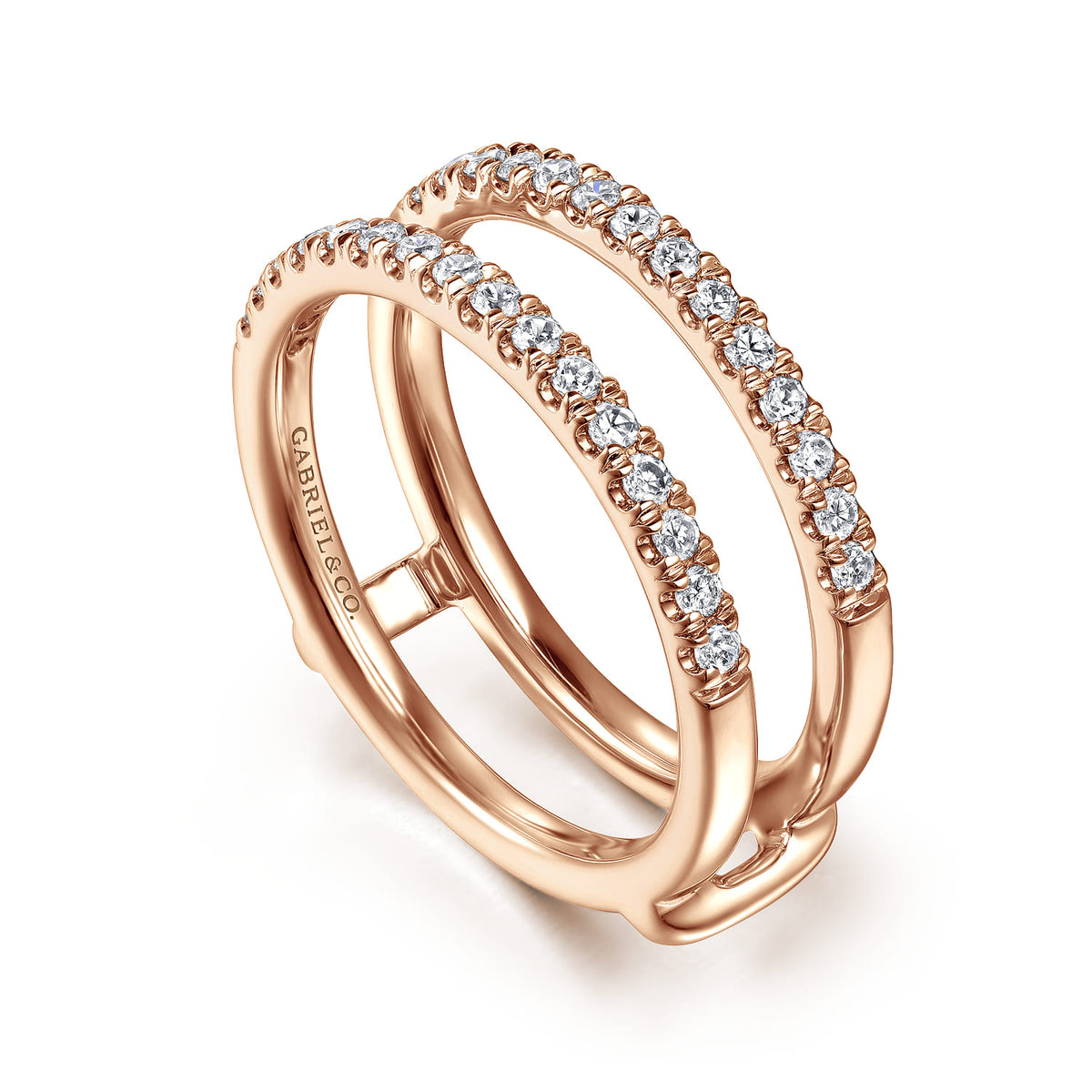 14K Rose Gold Diamond Ring Enhancer — Gabriel & Co. AN15821M-K44JJ