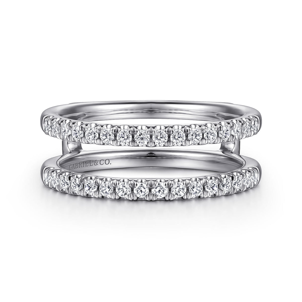 14K White Gold Diamond Ring Enhancer — Gabriel & Co. AN15821M-W44JJ
