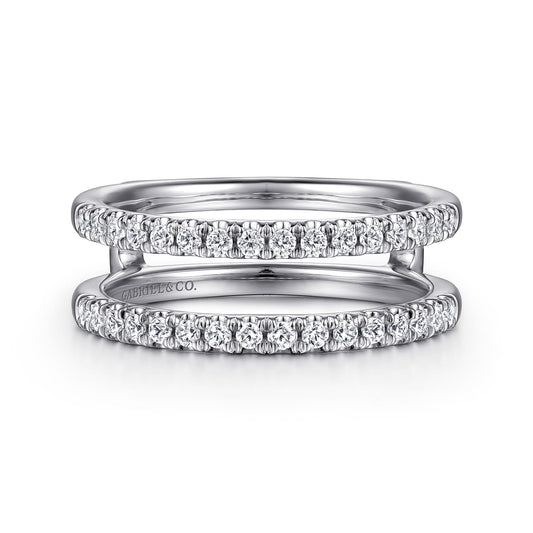 14K White Gold Diamond Ring Enhancer — Gabriel & Co. AN15821M-W44JJ