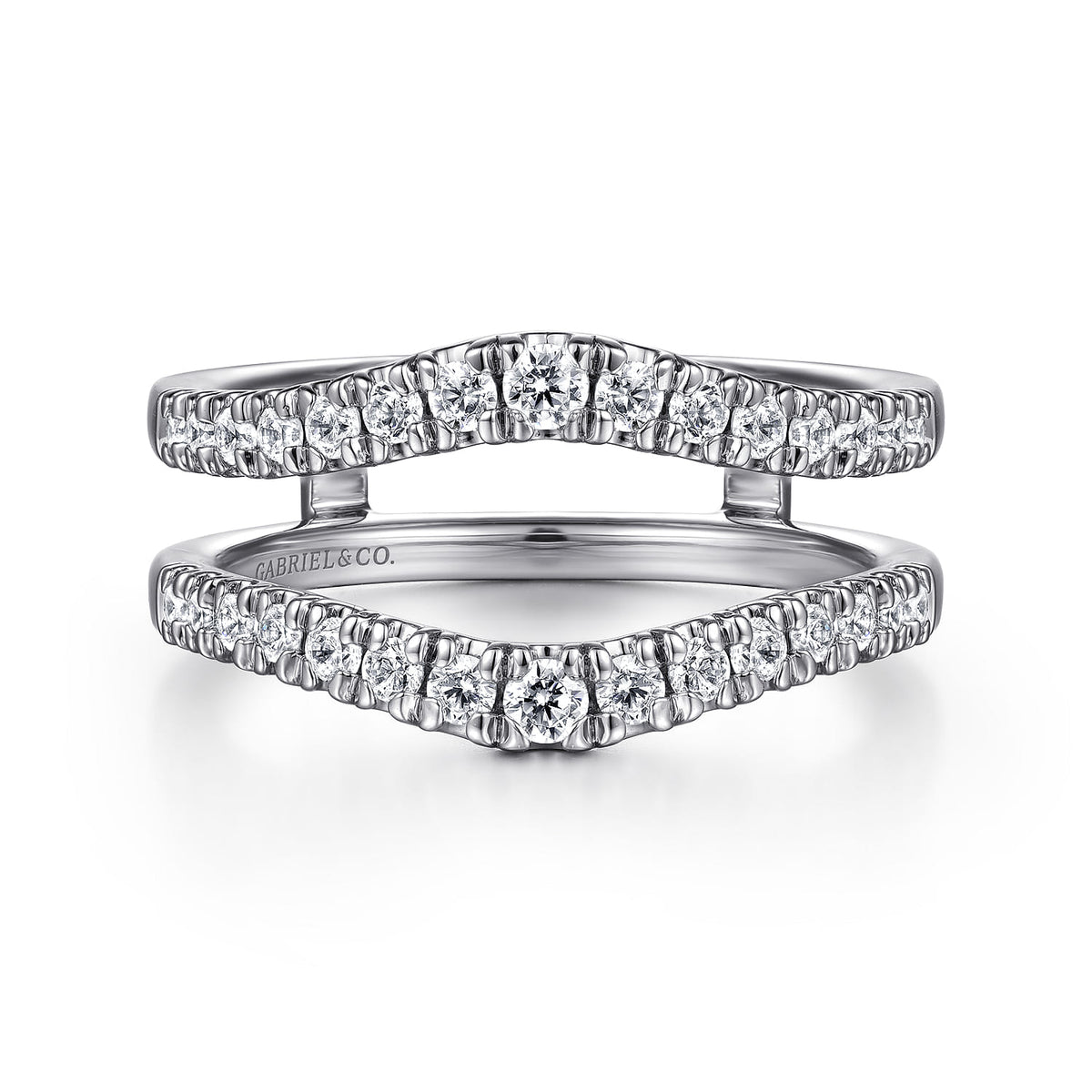 14K White Gold Diamond Ring Enhancer — Gabriel & Co. AN15823M-W44JJ