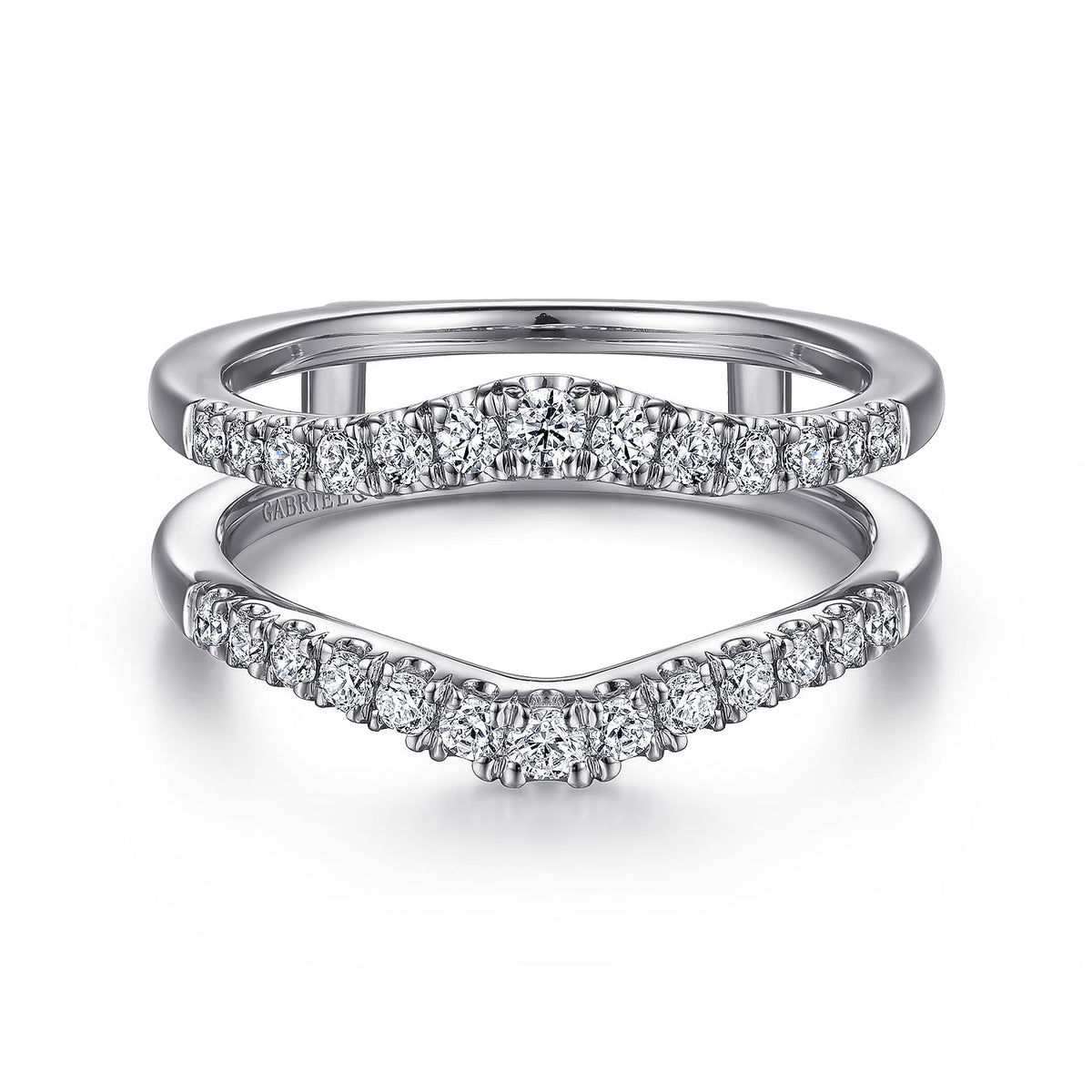 14K White Gold Diamond Ring Enhancer — Gabriel & Co. AN15824M-W44JJ