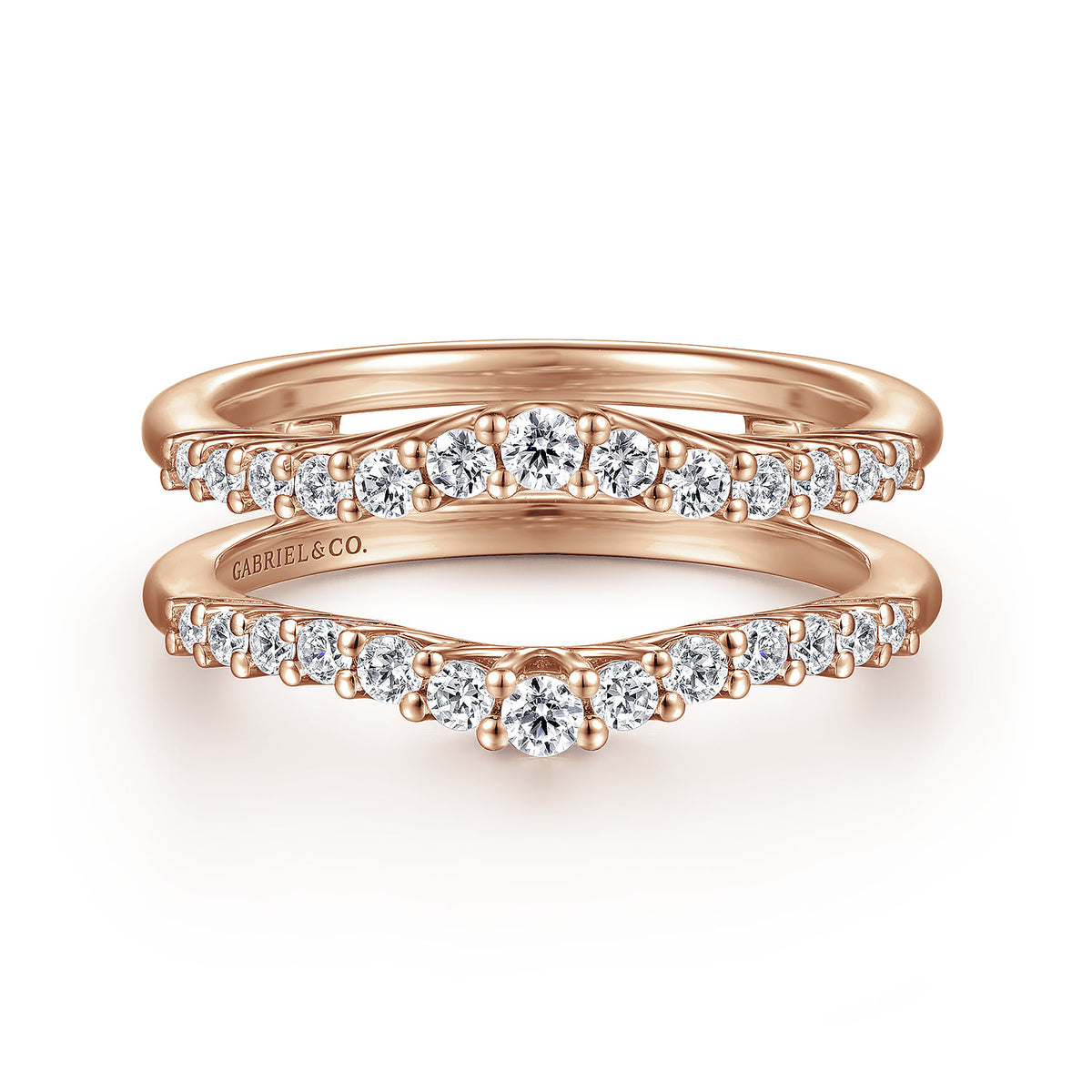 14K Rose Gold Diamond Ring Enhancer — Gabriel & Co. AN15825M-K44JJ