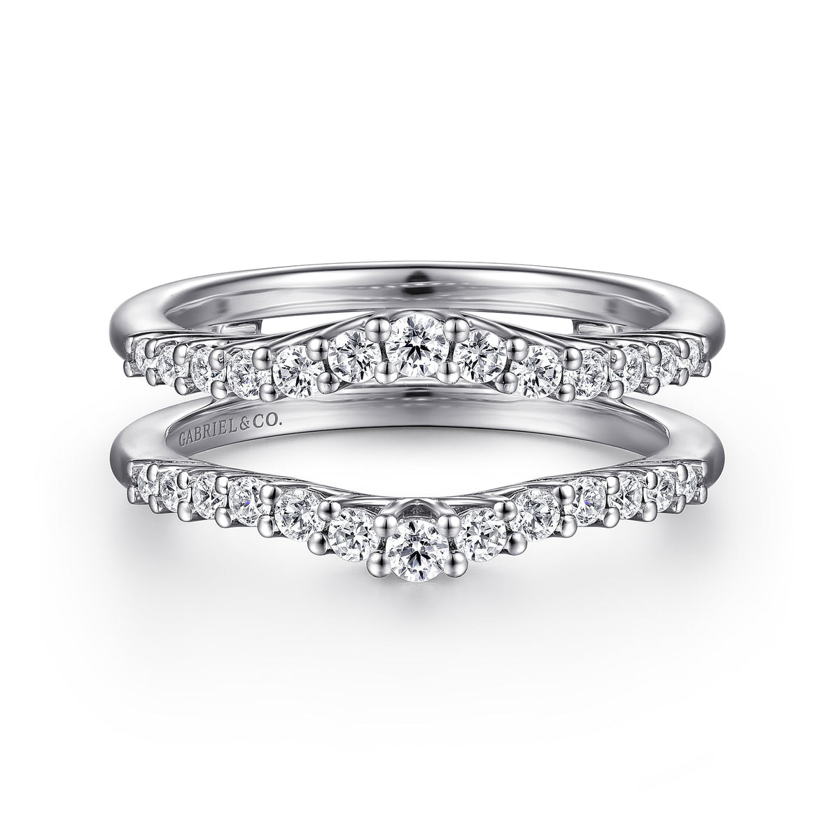 14K White Gold Diamond Ring Enhancer — Gabriel & Co. AN15825M-W44JJ
