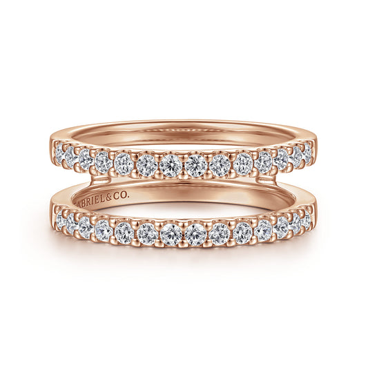 14K Rose Gold Diamond Ring Enhancer — Gabriel & Co. AN15829M-K44JJ