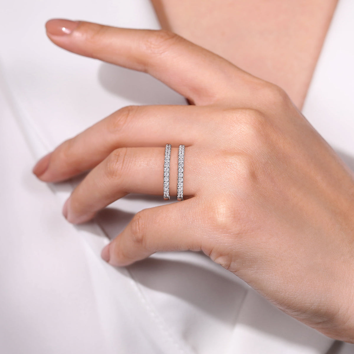 Platinum Diamond Ring Enhancer — Gabriel & Co. AN15829M-PT4JJ