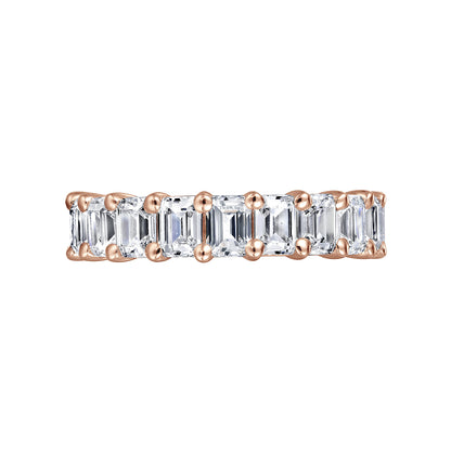 14K Rose Gold Shared Prong Emerald Cut Diamond Eternity Band — Gabriel & Co. AN16149-6K43JJ