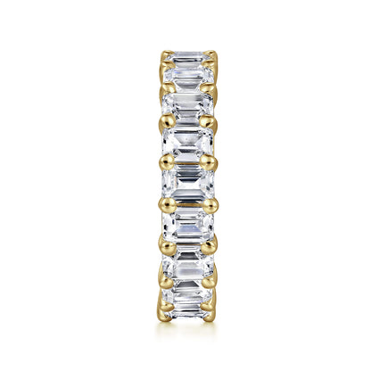 14K Yellow Gold Shared Prong Emerald Cut Diamond Eternity Band — Gabriel & Co. AN16149-6Y43JJ