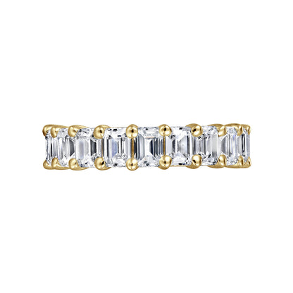14K Yellow Gold Shared Prong Emerald Cut Diamond Eternity Band — Gabriel & Co. AN16149-6Y43JJ
