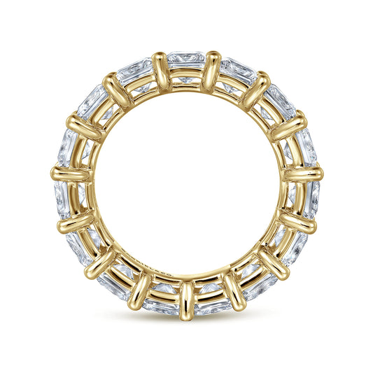 14K Yellow Gold Princess Cut Shared Prong Diamond Eternity Band — Gabriel & Co. AN16283-6Y44JJ