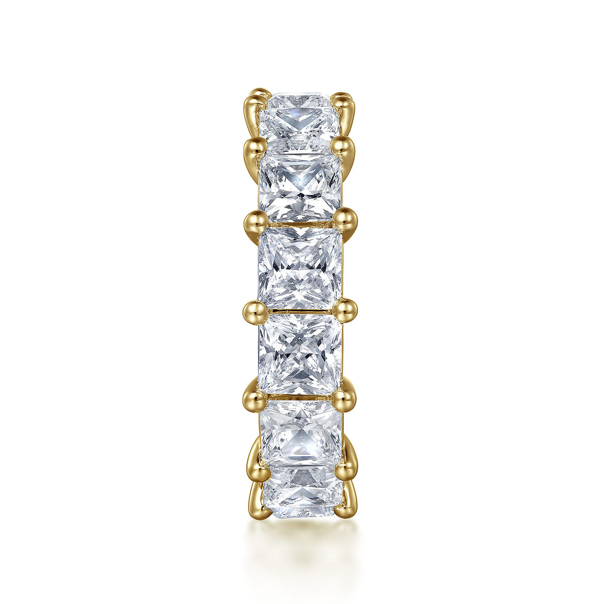 14K Yellow Gold Princess Cut Shared Prong Diamond Eternity Band — Gabriel & Co. AN16283-6Y44JJ
