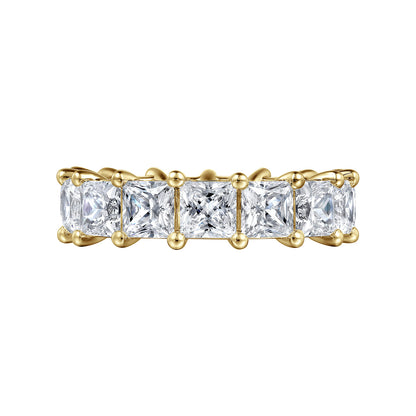14K Yellow Gold Princess Cut Shared Prong Diamond Eternity Band — Gabriel & Co. AN16283-6Y44JJ