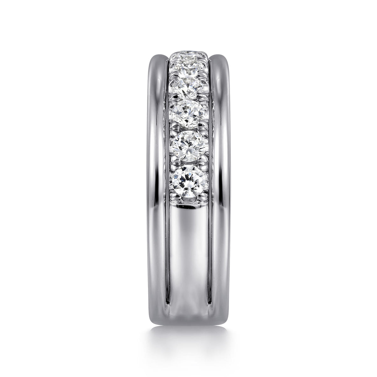 Wide 14K White Gold Diamond Anniversary Band — Gabriel & Co. AN16344W44JJ